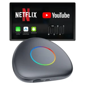 【50% OFF】ATOTOMOVE ワイヤレスCarPlayアダプター Android AIボックス CB6C iPhone＆Android Auto対応 ChatGPT搭載 車載用ビデオストリーミング YouTube・Netflix・TikTok対応 4G LTE 4GB+64GB プラグ＆プレイ