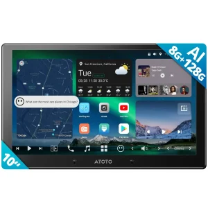【30% OFF】ATOTOZONE X10G211E 10" Android Double Din Car Stereo, 8+128G, 4G LTE,Wireless Carplay & Android Auto, AI Voice Assistant, GPS Tracking, Dual Microphone & BT & Cam Input, 36B-EQ,HDMI Input
