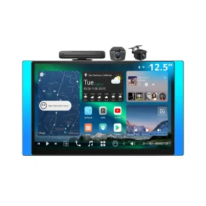 【50% OFF】ATOTOZONE 12.5" QLED AI Single Din & Double Din Adaptive Android Car Stereo, 8G+128G, Floating Screen, 7.1.2 CH Audio, 4G LTE, Wireless Carplay & Android Auto, with 2 Recording Cam, X10G125E-R3