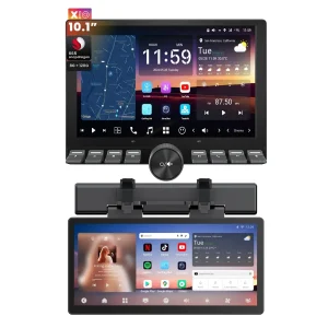 【Amazon 50% OFF】X10 10.1 inch Knob Single DIN & Double DIN Car Stereo, with Passenger Entertainment Screen, AI Vision