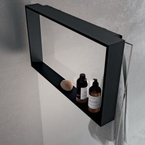 Mensola interna e gancio porta salviette per vetro Frame