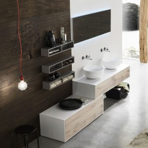 Arredo Bagno ROVERE ANTICO L237xP50,5 cm