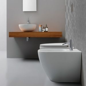Bidet a terra filo muro Forever 55 – Bianco