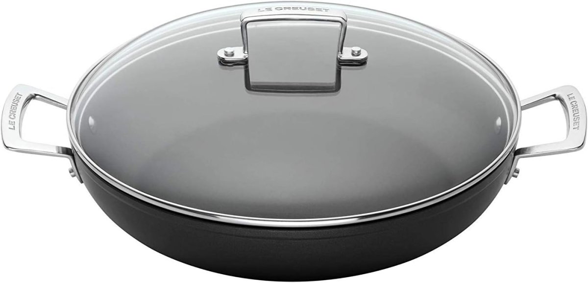 Le Creuset Les Forgées Tegame Basso con manici e coperchio 26cm