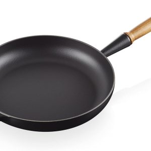 Le Creuset Padella Evolution con manico in legno in ghisa vetrificata 28cm Nero Matt