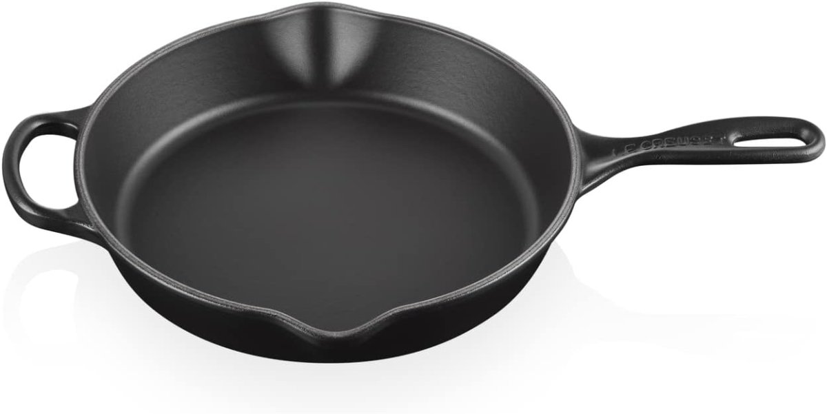 Le Creuset Padella Skillet doppio becco profonda Evolution in ghisa vetrificata 26cm Nero Matt - immagine 3