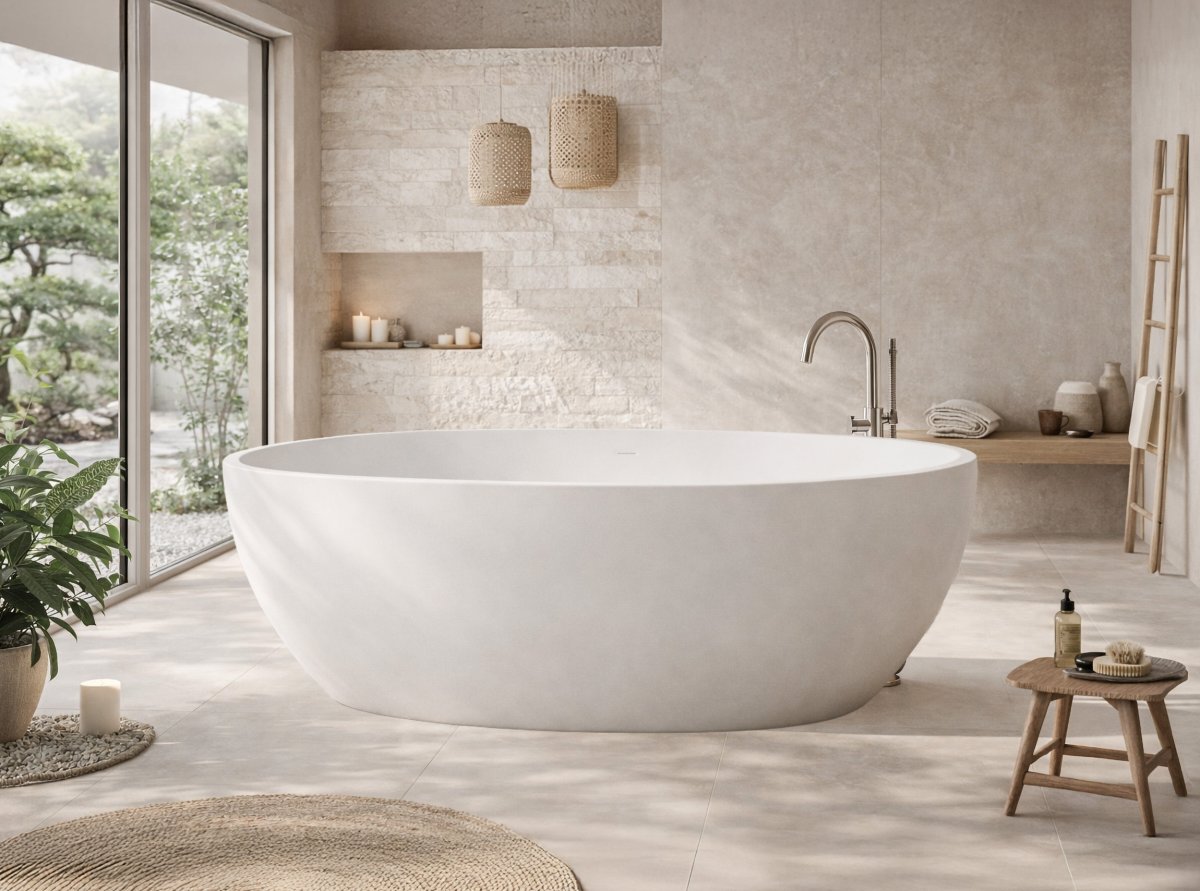 Vasca da bagno freestanding Oval Zen white matt