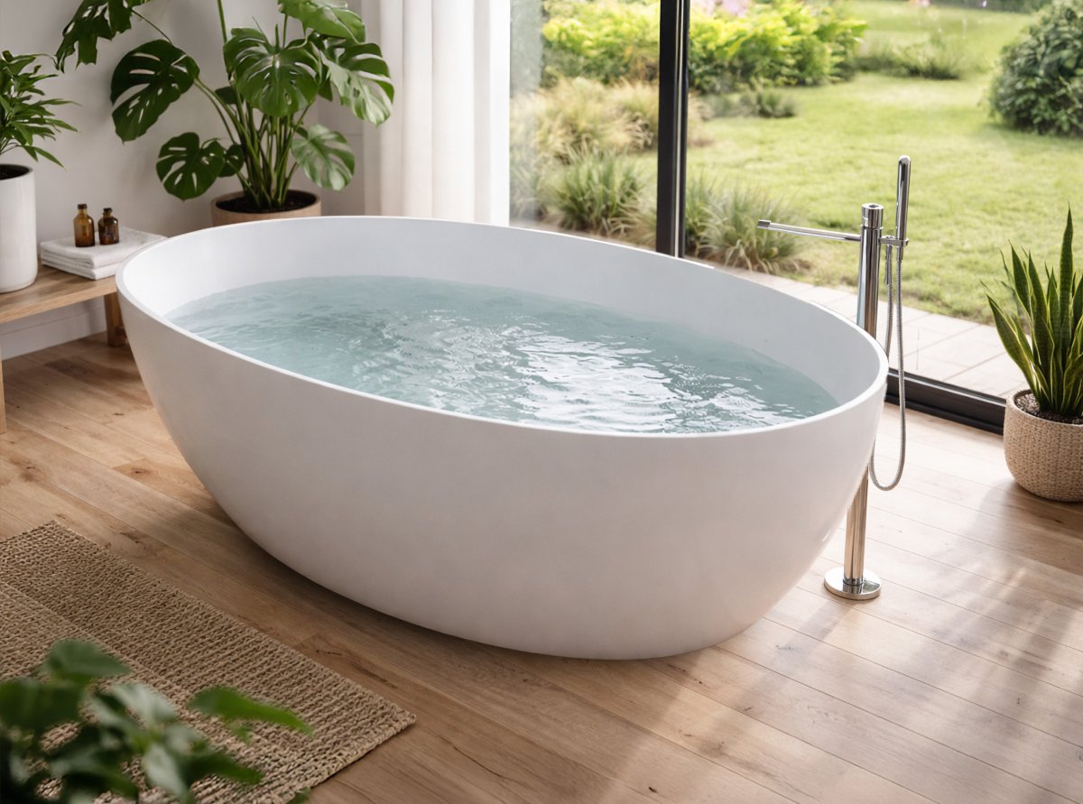 Vasca da bagno freestanding Oval Zen white matt - immagine 5