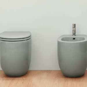 Bidet a terra in ceramica colorata Nic Design – Milk
