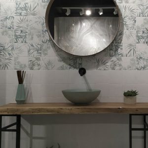 Top bagno in legno massello grezzo